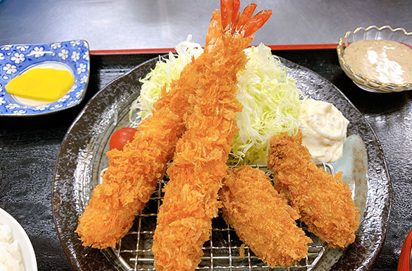 大海老フライ定食